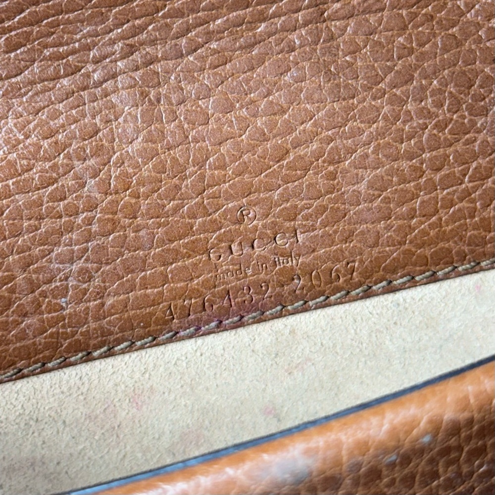 Gucci GG Denim Mini Dionysus Chain Wallet in Blue/Brown - Picture 10 of 11
